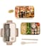 Lunch box for kids school Bento box style, Lunch Box with 5 Compartments Cutlery Set, Leak-Proof Bento Box Snack Boxes for Kids Adults School, Picnic, Trips - 1500ml