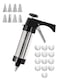 Life Cookie Press, Stainless Steel Spritz Cookie Pres with 13 Discs &amp; 8 Nozzles for Home DIY Biscuit &amp; Cake Decorating, Cookie Press Set for Baking, Black