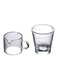 2-Piece Coffee Cup Set Clear 6x6.8centimeter