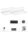 U HOOME Acrylic Floating Wall Shelves Set of 2,Clear Display Shelf, Damage-Free Expand Wall Space for Smart Speaker, Webcam, Switch, Electronics