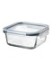 Food Container with Lid, Square, Glass/Plastic, 600 ml