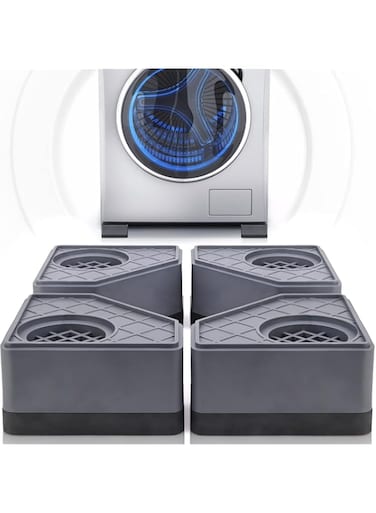 Actvty Anti Vibration Pads, Washing Machine Foot Pads, Non Slip Shock and Noise Cancelling Mat for Washer and Dryer Machine Support Protects Pedestals Set of 4