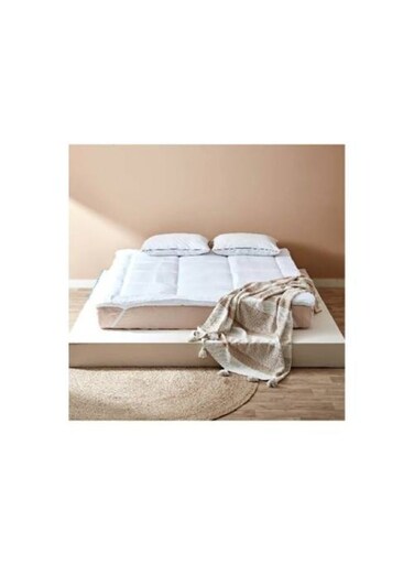 auraa Prima Microfiber King Mattress Topper-180x200cm-WHITE