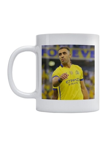 Abdul-Razzaq Hamdallah Printed Mug White/Yellow/Blue 350ml