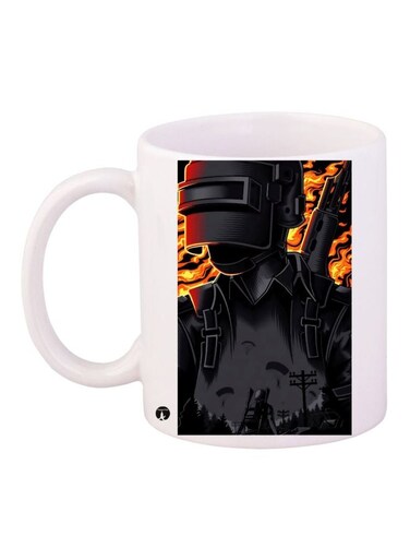 PUBG Printed Coffee Mug White/Grey/Yellow