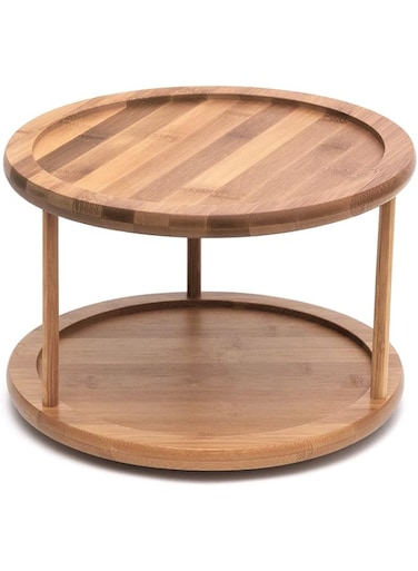 Lipper International 8302 Bamboo Wood 2-Tier 10" Kitchen Turntable