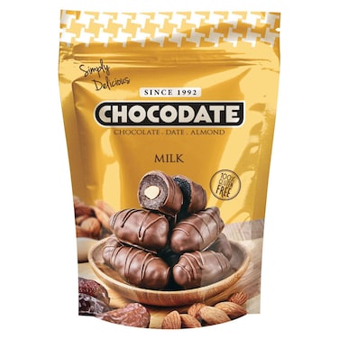 Chocodate Milk Chocolate Coated Dates with Almonds, 250g