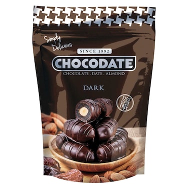 Chocodate Dark Chocolate Coated Dates with Almonds, 250g