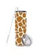 HQWHBU Giraffe Skinny Tumbler With Lid and Straw 20oz, Animal Skin Pattern Vacuum Insulated Stainless Steel Travel Coffee Cup