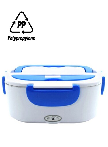 Electric Heating Lunch Box With Removable Container Blue/White