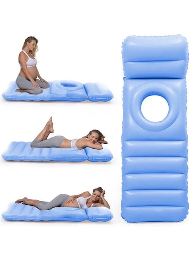 Inflatable Maternity Pillow Raft, Airbed Pregnancy Pool Float, Full Body Pregnancy Pad, Portable Sleeping Pad, Swimming Floating bed with Belly Hole