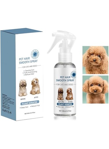 Dog Detangler &amp; Leave-In Conditioner Spray, Natural Plant Extracts, pH-Balanced, Easy Combing Solution for Dogs, Cats, and Other Pets, Ideal for Reducing Knots, Enhancing Coat Shine and Softness