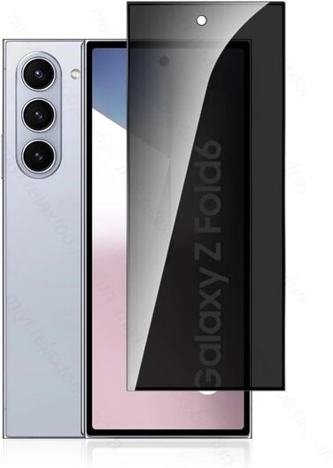 Muzz Privacy Tempered Glass Screen Protector for Samsung Galaxy Z Fold 6 5G 2024, Front Privacy, Back Anti-Shatter Glass, Anti-Scratch, Bubble-Free (Galaxy Z Fold 6 5G)