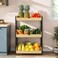 Home Natura Bamboo 3-Tier Kitchen Storage Basket - Natural