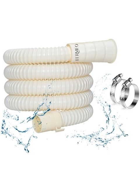 TERMEO - Universal Washing Machine Drain Hose for 30/34/38/42 Mm Diameter Outlet Pipe with Hose 2 Clamps For Washing Machines &amp; Dishwashers (3 Meters 9 feet)