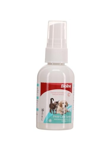 Bioline Paw Care Cream 50 ml, Multi Colour, 6970117120516, Bioline Paw Care Spray, Rich In Beeswax And Aloe Vera Anti-Bacterial And Anti-Fungal -50ml