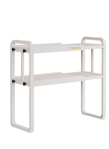 Kitchen Storage Cabinet Wooden 2 Tier Microwave Oven Stand Floor Standing Coffee Bar Table Organizer Cabinets Microwave Oven Stand for Spice Pots and Pans for Kitchen Bathroom