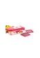Plastic Vegetable &amp; Fruit Cutter with 6 Interchangeable Blades   Manual Chopper, Dicer, Slicer &amp; Grater   Large Storage Container   Non-Skid Base (Red)