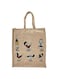 GRAND JHAIJI Inner Vinyl Lining JUTE Bags for Shopping - YOGA PRINT DESIGN -, Multicolour, free size