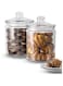 QUESERA Glass Kitchen Jars, Food &amp; Cookie Storage Containers for Pantry, Bathroom Apothecary Canisters, Airtight Lids, Dishwasher Safe, with Chalk and Labels, 1/2 Gallon, Set of 2 .