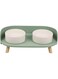 Elevated Cat Bowls, Raised Ceramic Cats Puppy Dishes for Food and Water, Anti Tip, Anti Splash for Indoor Cats and Pet