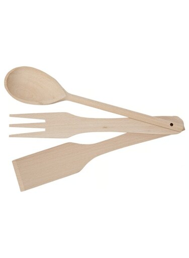 3-Piece Wood Kitchen Utensil Set (Kind to Non-Stick Surfaces)