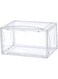 Organized Home Magnetic Drop Front Shoe Box, Ultra Clear Acrylic Display, Stackable Shoe Storage, Sneaker Storage, Shoe Container Clear Closet Shelf Shoe Organizer (STANDARD Transparent 1 Pack)
