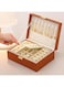 U-HOOME 2 Layer Jewelry Box,PU Leather Small Jewelry Organizer for Women Girls,Portable Jewelry Display Case with Removable Jewelry Tray,Travel Jewelry Organizer for Earrings,Rings,Necklaces,Bracelets