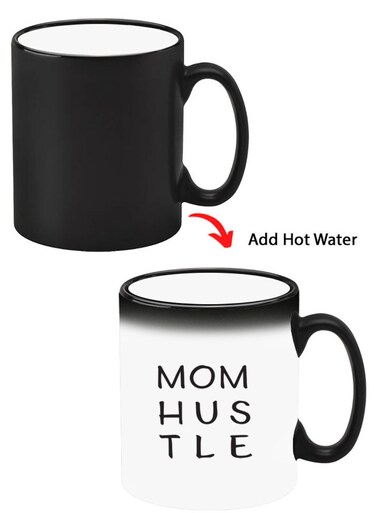 Color Changing Heat Sensitive Ceramic Mug, Image Revealed When HOT Liquid is Added! Mom Hustle