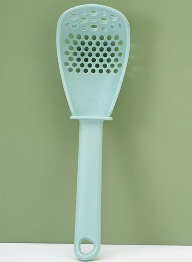 in 1 Potato Masher Spoon&iuml;&frac14;&OElig;Grind Ginger/Garlic,Slotted Spoon,22CM*6CM,1piece(Green)