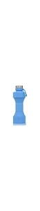 SYOSI Collapsible Blue Water Bottle, 22.88oz BPA Free Silicone, Reusable Lightweight Foldable Sports Bottle with Carabiner, Leak Proof Design for Outdoor Activities