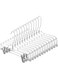MAKINGTEC 12 Pack 14 inch Clear Plastic Skirt Hangers with Adjustable Clips, Pants Hangers 360-Rotating Swivel Hook, Clip Hangers for Pants, Trousers, Skirts, Jeans, Bulk Plastic Hangers with Clips