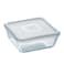 Pyrex Cook&amp;Freeze 0.8L Square Glass Dish with Lid - Oven, Microwave, Freezer &amp; Dishwasher Safe