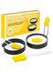 Paporich Frying Egg Ring, Non-Stick Surface, Foldable Round Egg Shaper Mold with Anti-scald Handle, Stainless Steel Non-Stick Egg Cooker Ring for Breakfast (Pack of 2)