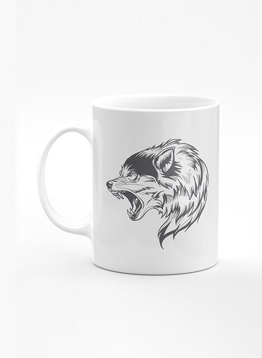 Designer Printed Coffee Mug with Heavy Duty Handle 11oz Ceramic Personalised Gift Mugs Cup [Microwave Safe &amp; Dishwasher Proof] - Bear Growl