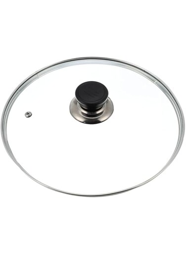 OSALADI Tempered Glass Lid with Bakelite Knob Pots Skillets Ventd Lid Heat Resistant Cookware Handle Universal Pans Pots Cover for Frying Pan Woks 30cm