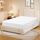 Zen 100% Egyptian Cotton Twin Fitted Sheet - 800 Thread Count, Extra Deep, Fade &amp; Wrinkle Resistant (White)