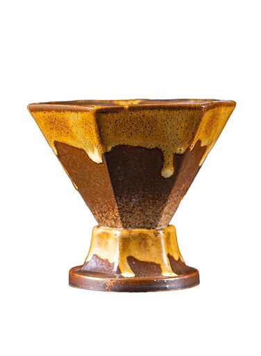 Hexagonal Ceramic Coffee Cup Holder Set 6.8x9.8x9.5cm