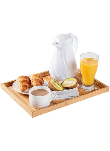 Restaurantware Slatted Bamboo Tray, Serving Display Tray - 14.5" x 10.5" 1ct Box