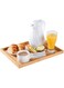 Restaurantware Slatted Bamboo Tray, Serving Display Tray - 14.5" x 10.5" 1ct Box