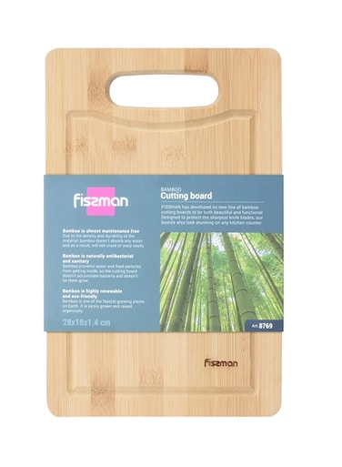 Bamboo Fiber Cutting Board Brown 28x18x1.4centimeter