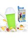 COOLBABY Slushy Maker Cup, Quick Frozen Magic Smoothie Cup for Ice Cream Make your Day Cool, Portable Squeeze Ice Cup, Slushies Maker Cup with Spoon and Straw (Green)