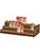 Bamboo Spice Rack Cabinet Organizer - 3 Tier Wooden Expandable Walnut Display Shelf
