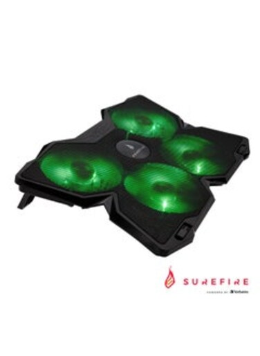 SureFire Bora Gaming Laptop Cooling Pad, Laptop Cooler 12-17 Inches, Notebook Fan Cooling Pads, Cooling Pad for Laptops up to 17 Inches, External Laptop Fan up to 1200 rpm, Max 26 dBA, Green