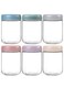 6-pack 480 ml Overnight Oats Containers with Lids, Glass jars with Airtight Lids,&nbsp;&nbsp;Glass Food Storage Containers for Snacks Yogurt Spice Sugar