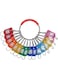 LABEN Portable Metal Ring Key Organizer with 16 Spring Hooks &amp; Key Tags with Ring and Label Window, Multicolored, L
