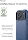 iPhone 17 Pro Leather Case - Monaco Blue With Magsafe. Crafted From Premium Leather Luxurious Case Combines Elegance and Durability, Sophisticated Look While Offering Superior Protection.