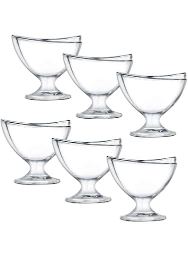 Ocean Delight Sundae Cup, Set Of 6, Clear, 5.5 Oz, P02615, Dessert Bowl, Serving Bowl, Side Bowl