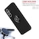 Samsung Galaxy A26 Case Flexible Silicone Protective Bumper, Camera Protection Thin Translucent Shockproof Matte Cover with 360 rotational Car Mount Magnetic Ring Holder For Samsung Galaxy A26 (Blue)