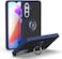 Samsung Galaxy A26 Case Flexible Silicone Protective Bumper, Camera Protection Thin Translucent Shockproof Matte Cover with 360 rotational Car Mount Magnetic Ring Holder For Samsung Galaxy A26 (Blue)